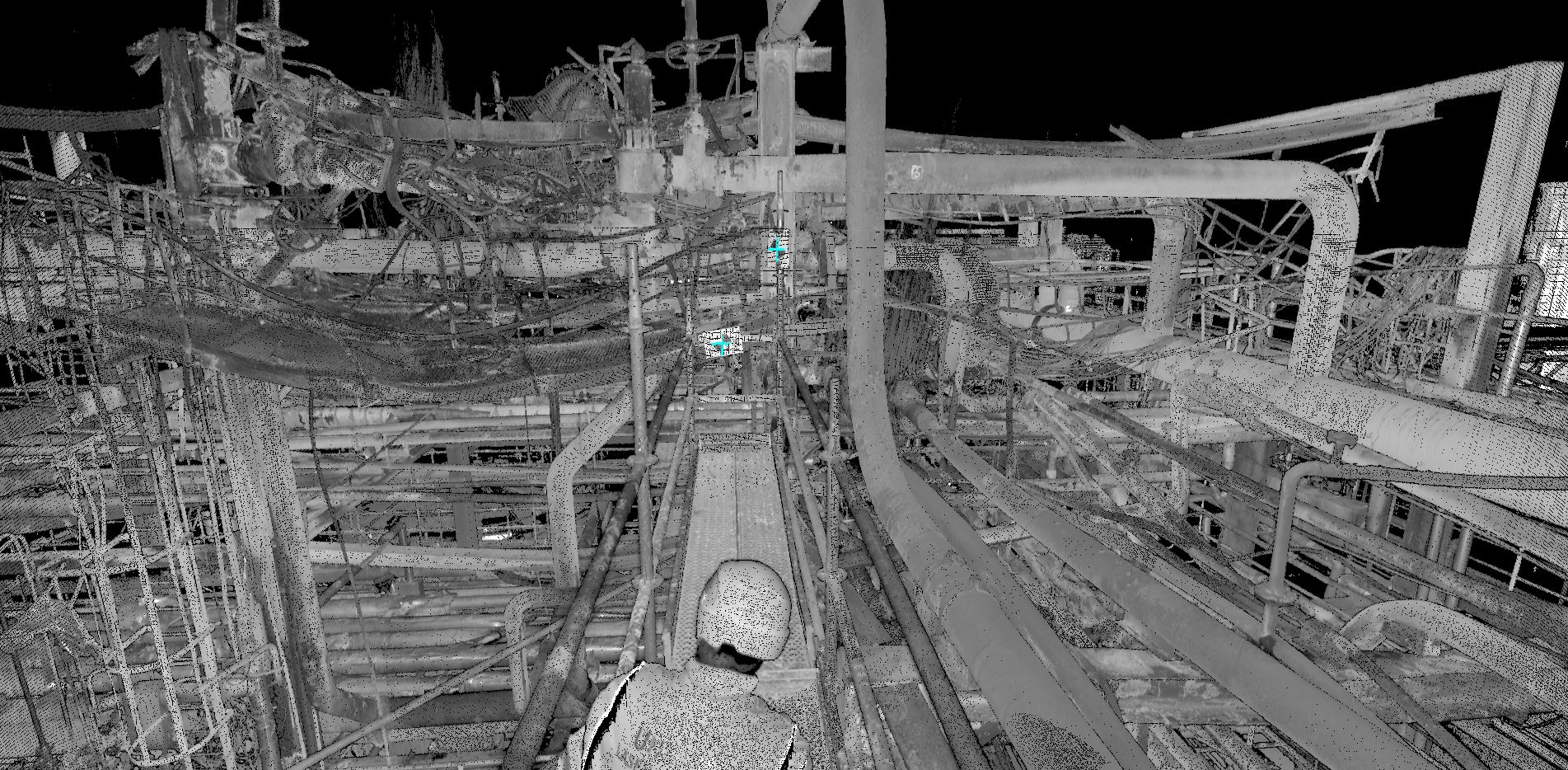 3D laser scan of an industrial accident, documented and managed in Viinplan