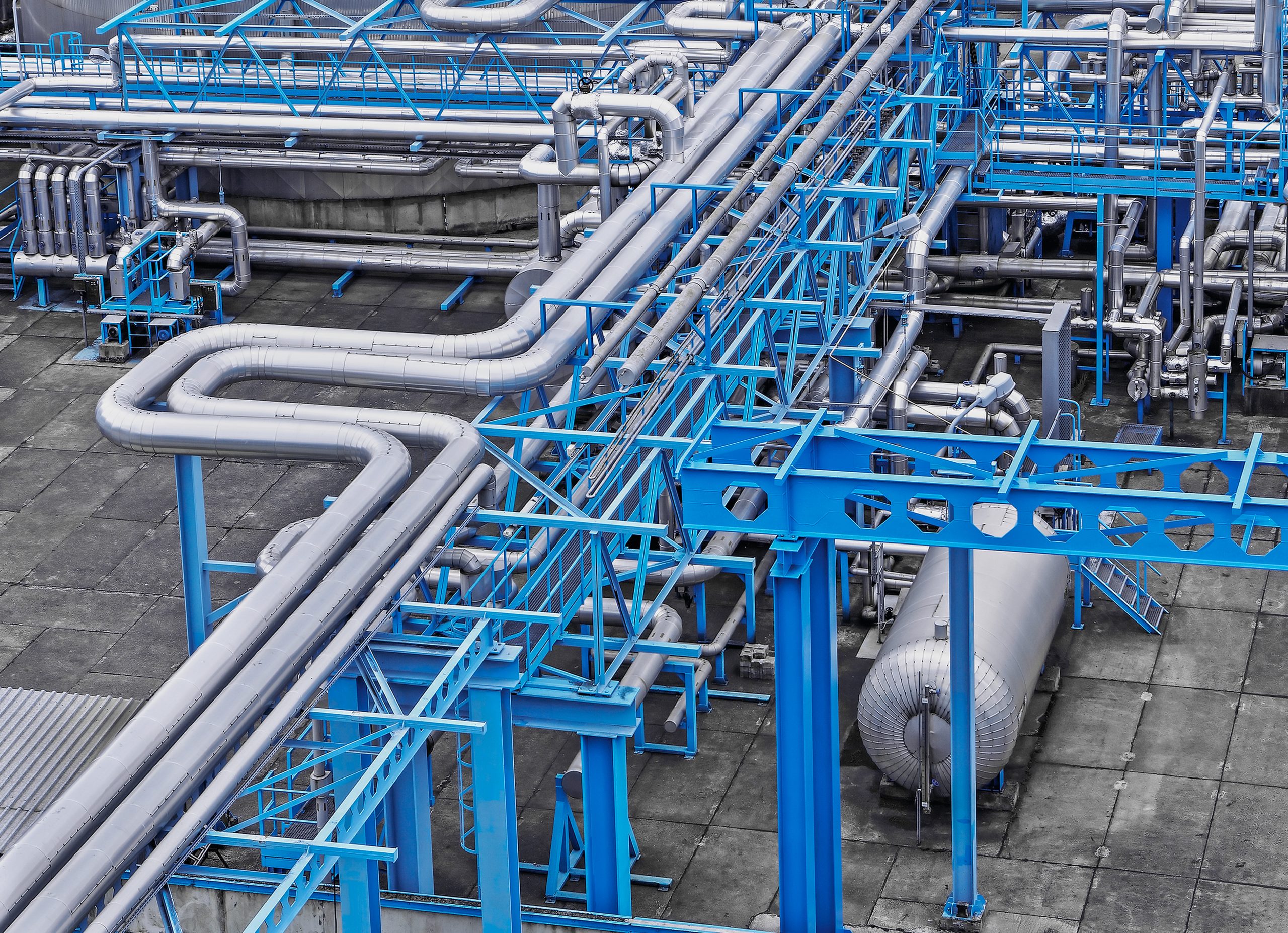 Complex piping and equipment in a Pipe Rack documented and organized in Viinplan